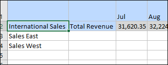 Selected members in the grid